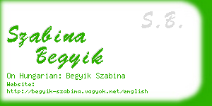 szabina begyik business card